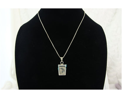 Navajo Sterling Silver Necklace Handmade Authentic Vintage Signed Leonard Jim