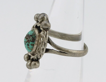 Navajo Ring 925 Silver Natural Blue Turquoise Native American Artist C.1980's