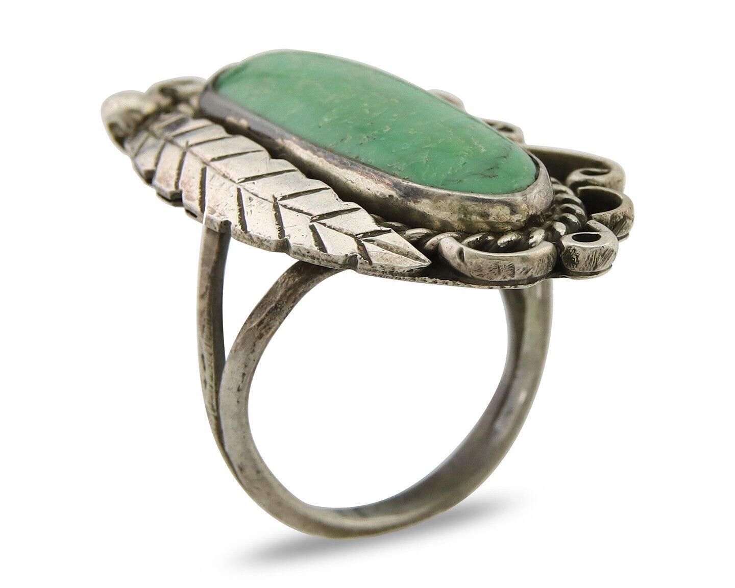 Navajo Ring .925 Sterling Blue Turquoise Artist Signed R Yazzie C.80's