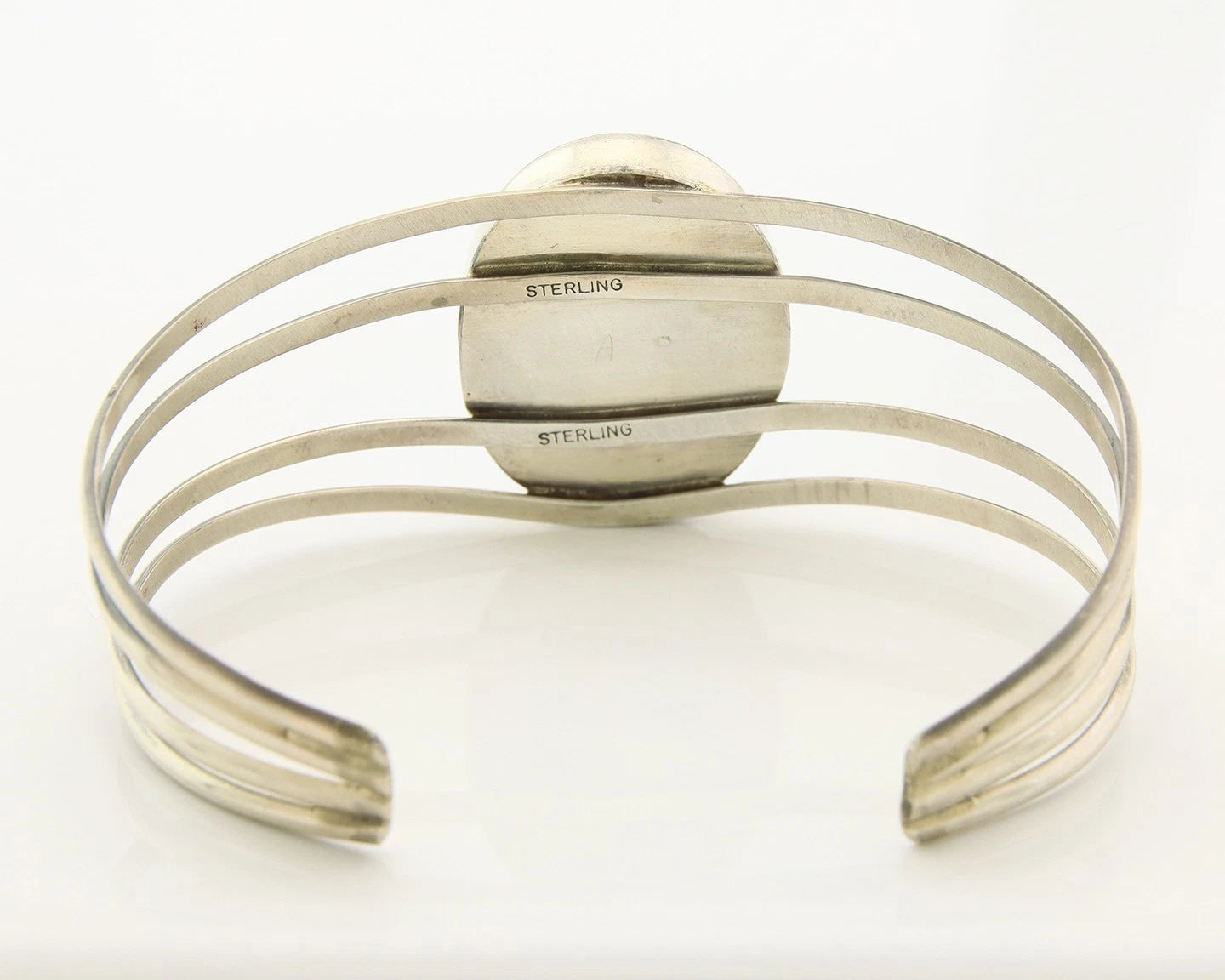 Navajo Cuff Bracelet Sterling Silver Natural Denim Lapis Vintage Handmade