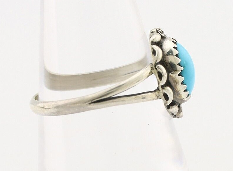 Navajo Ring 925 Silver Turquoise Artist Signed SkyStone Creations C.80's