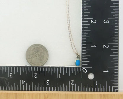Navajo Necklace Sterling Silver Natural Blue Turquoise Vintage