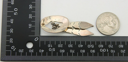 Navajo Feather Earrings 925 Silver Dangle Artist Signed DISHTA C.80's