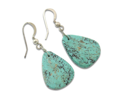 Santao Domingo Earrings Sterling Silver Turquoise Dangle Vintage Authentic