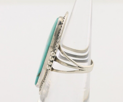 Navajo Ring 925 Silver Natural Turquoise Artist Signed William Denetdale C.80's