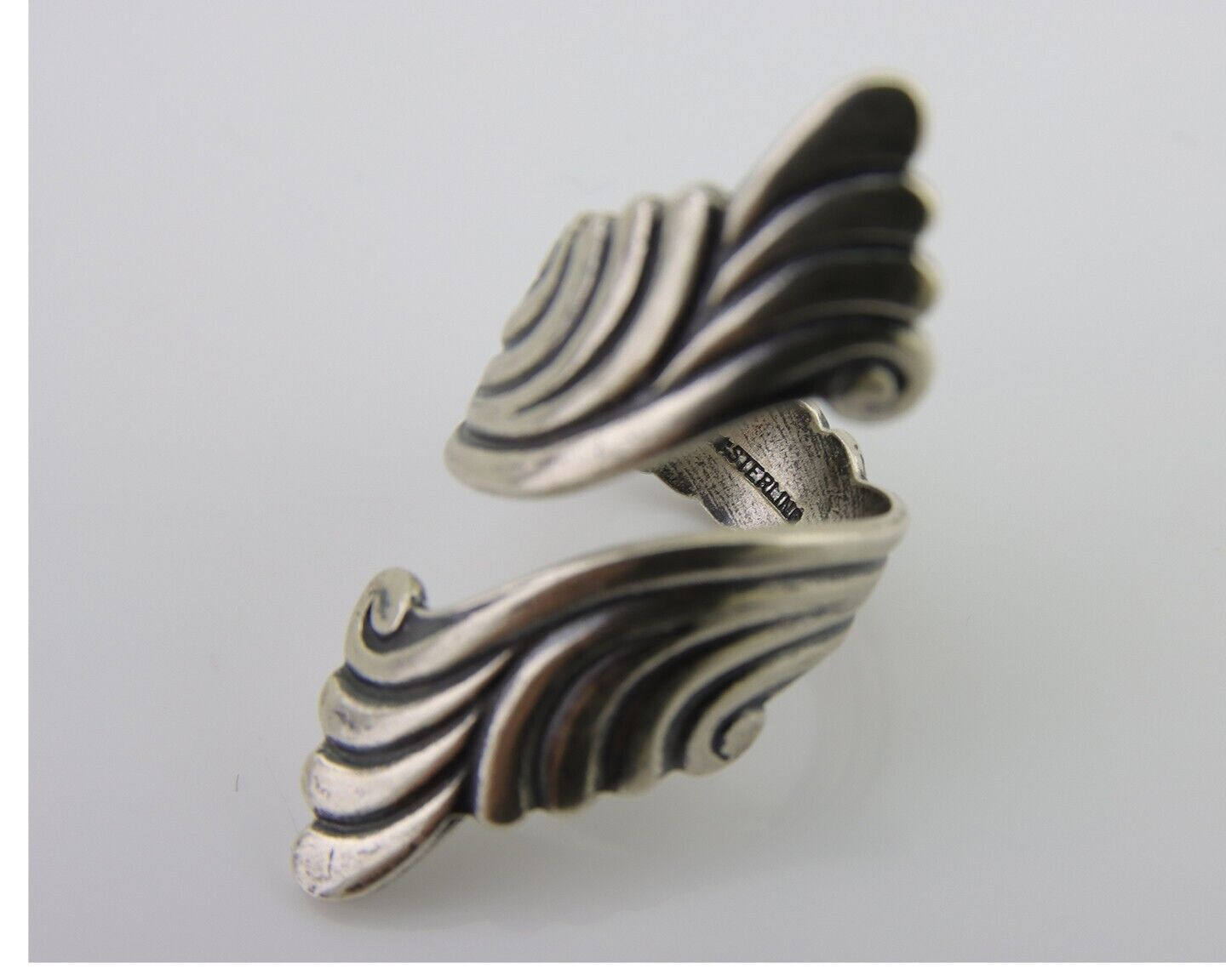 Navajo Adjustable Full Finger Ring 925 Silver Native American Size 5-9 C.80's