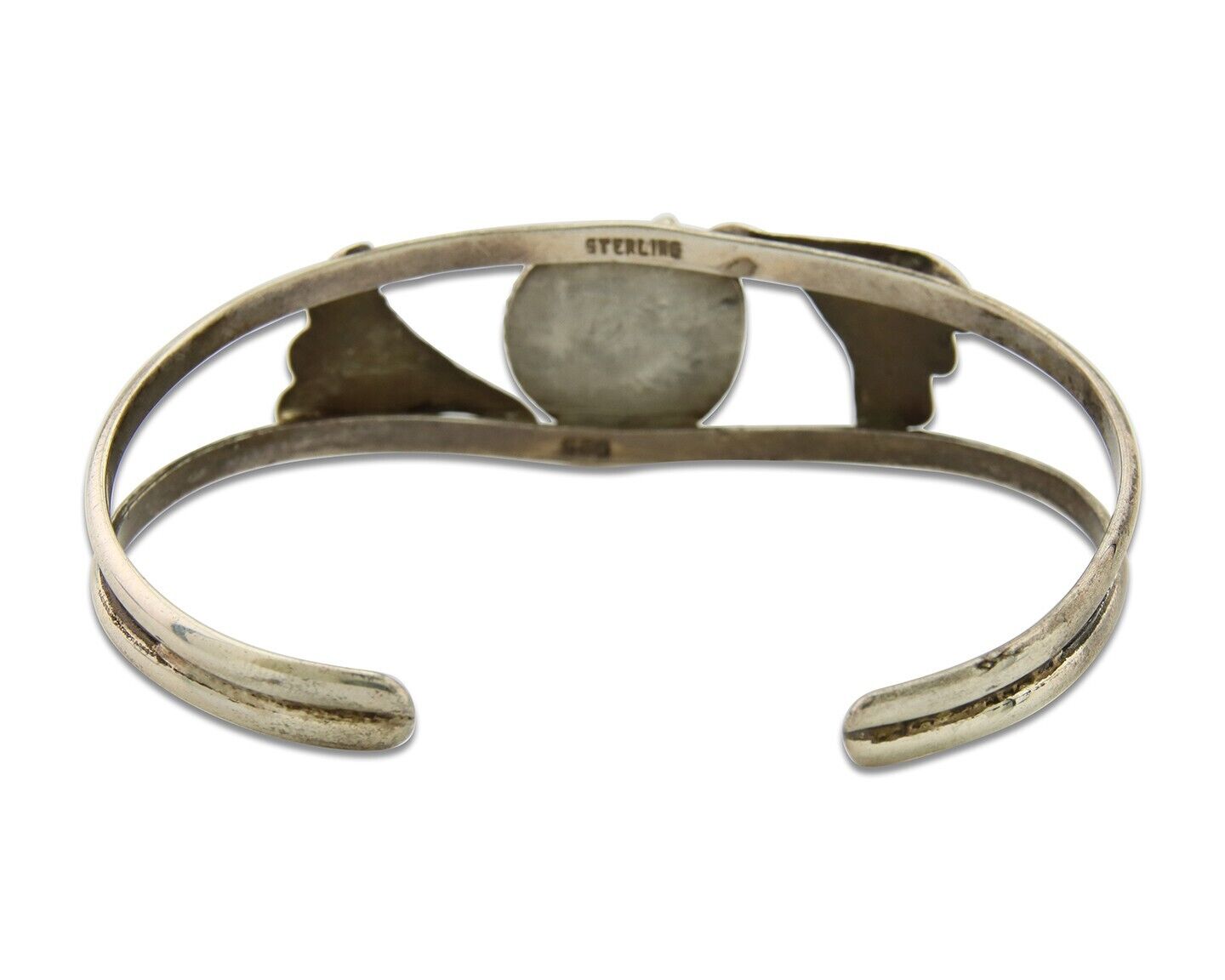 Navajo Bracelet 925 Silver Turquoise Cuff Native American Artist C.80's