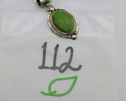 Navajo Necklace 925 Silver Natural Mined Gaspiete Artist Signed RB C.80's