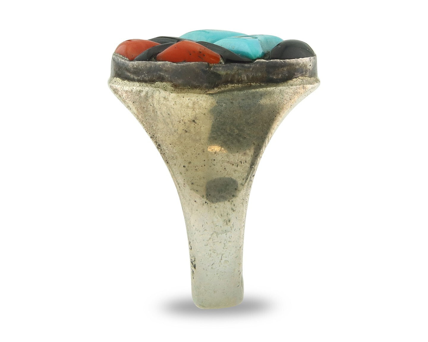 Vintage Zuni Ring 925 Sterling Authentic Natural Gemstone Signed K&GT Size 10