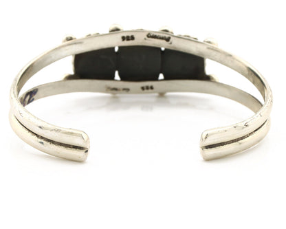 Navajo Bracelet .925 Silver Natural Red Coral Artist Native American C.1980's