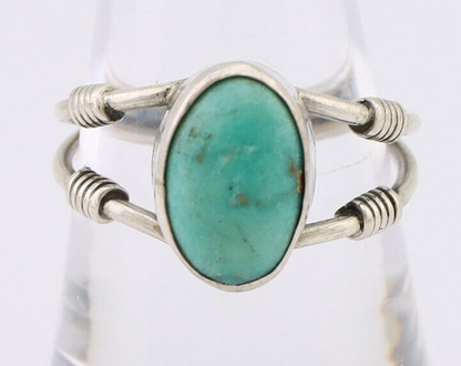 Navajo Ring 925 Silver Natural Blue Turquoise Native American Artist C.80's