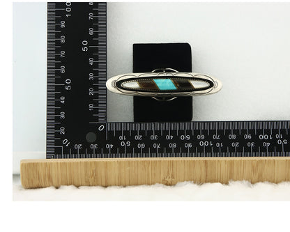 Vintage Navajo Ring 925 Sterling Silver Turquoise Handmade Size 8.5
