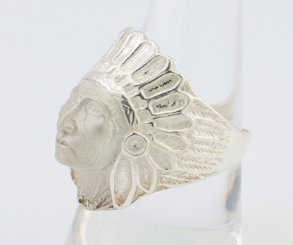 Indian Chief Ring 925 Sterling Silver SOLID CAST 925 STERLING SILVER Size 9.75