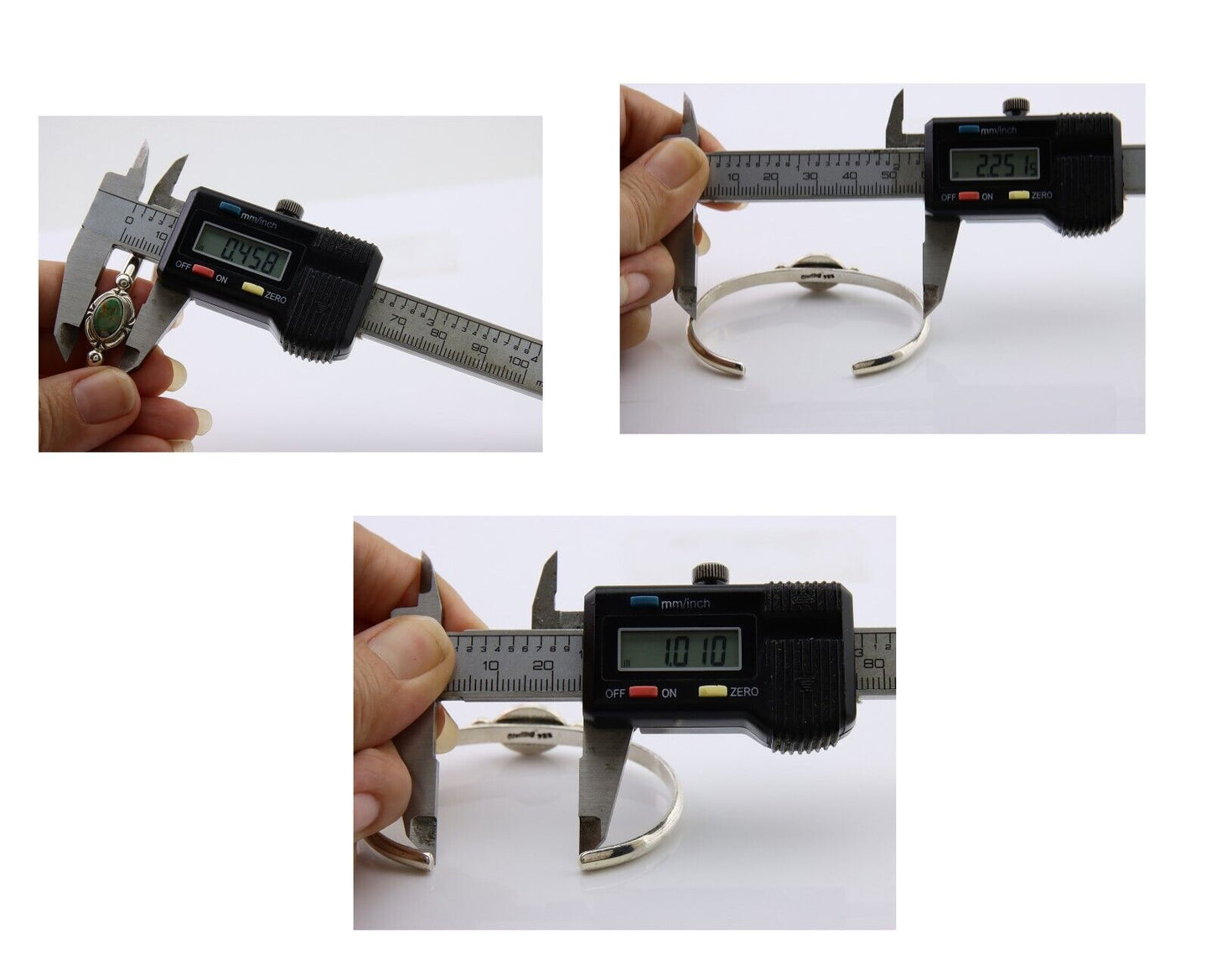 Navajo Bracelet 925 Silver Natural Turquoise Native American Artist C.80's