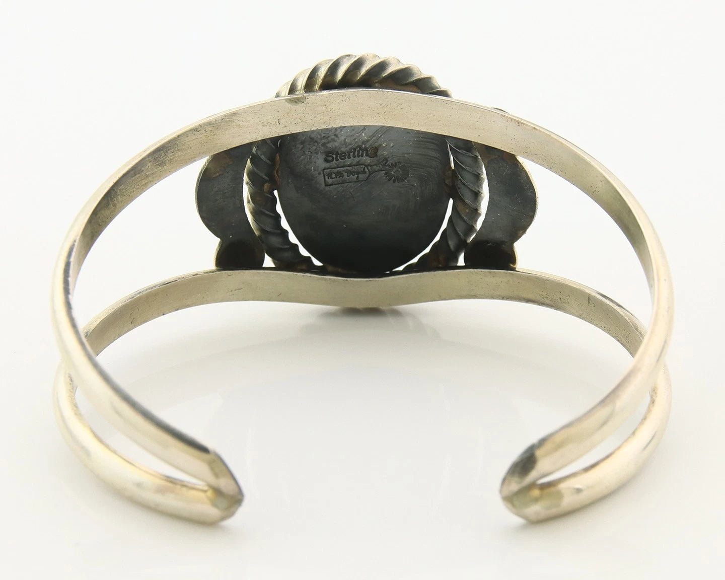 Navajo Cuff Bracelet Sterling Silver Turquoise Native Artist Signed Randy Boyd