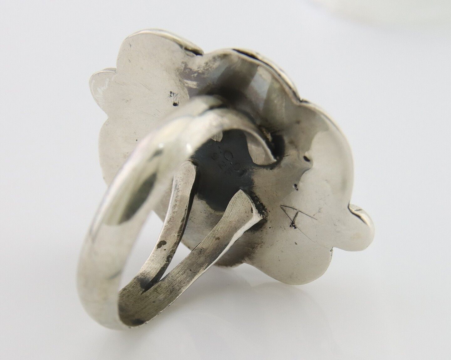 Navajo Handmade Ring 925 Silver Natural Turquoise Native Artist C.80's