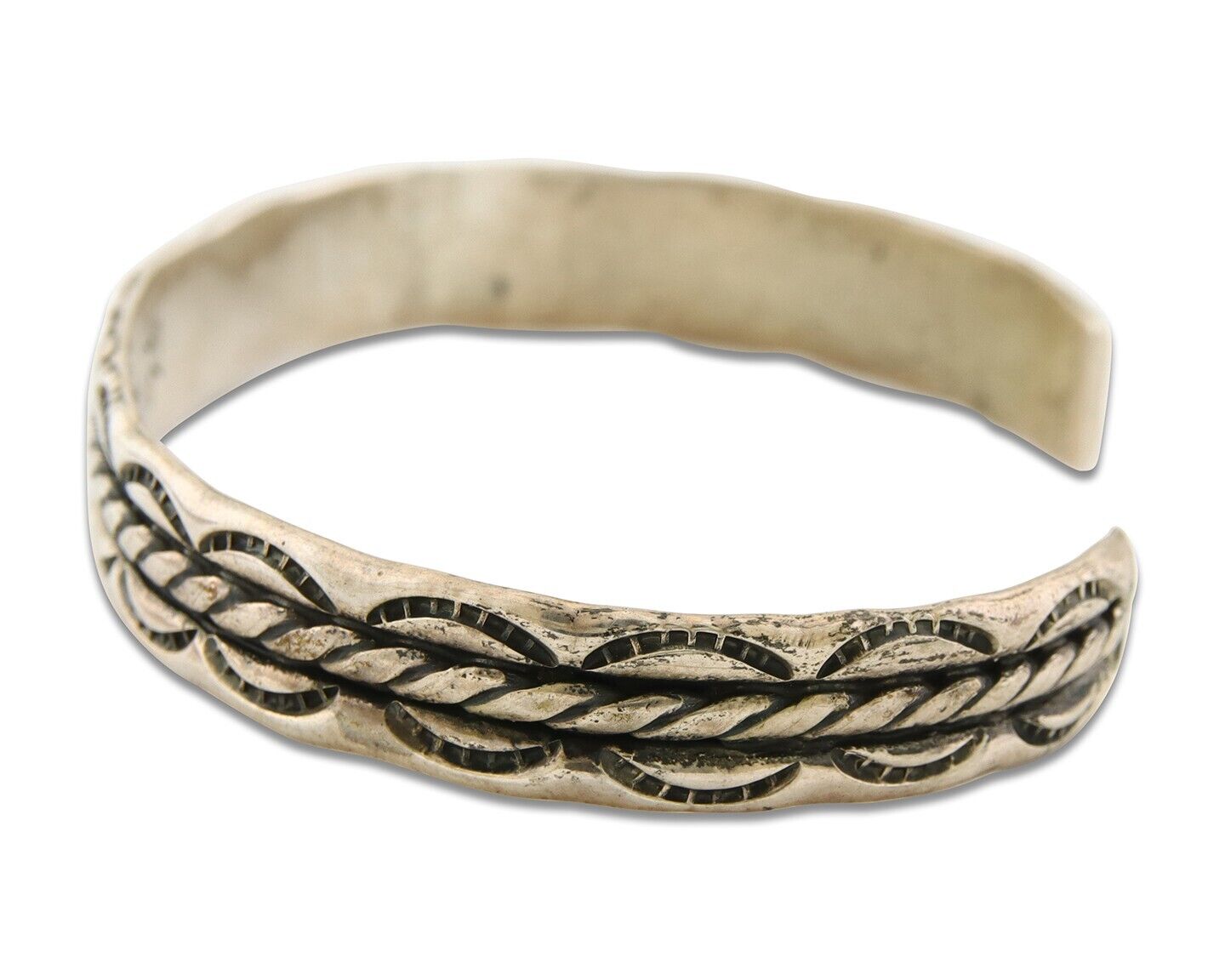 Men Navajo Bracelet 925 Silver Handmade Artist Signed C Montoya C.80s