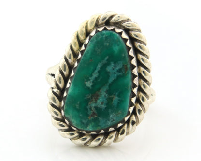 Navajo Toe Ring Sterling Silver Blue Turquoise Vintage Native Artist Size 1.5