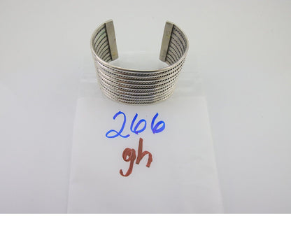 Navajo Wide Cuff 925 SOLID Silver Bracelet Artist TAHE C.80's
