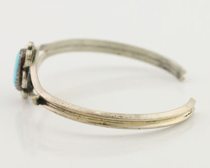 Navajo Handmade Bracelet 925 Silver Natural Blue Turquoise Native American C80's