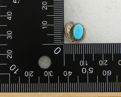 Navajo Earrings 925 Silver Natural Turquoise Native American Artist C.80's