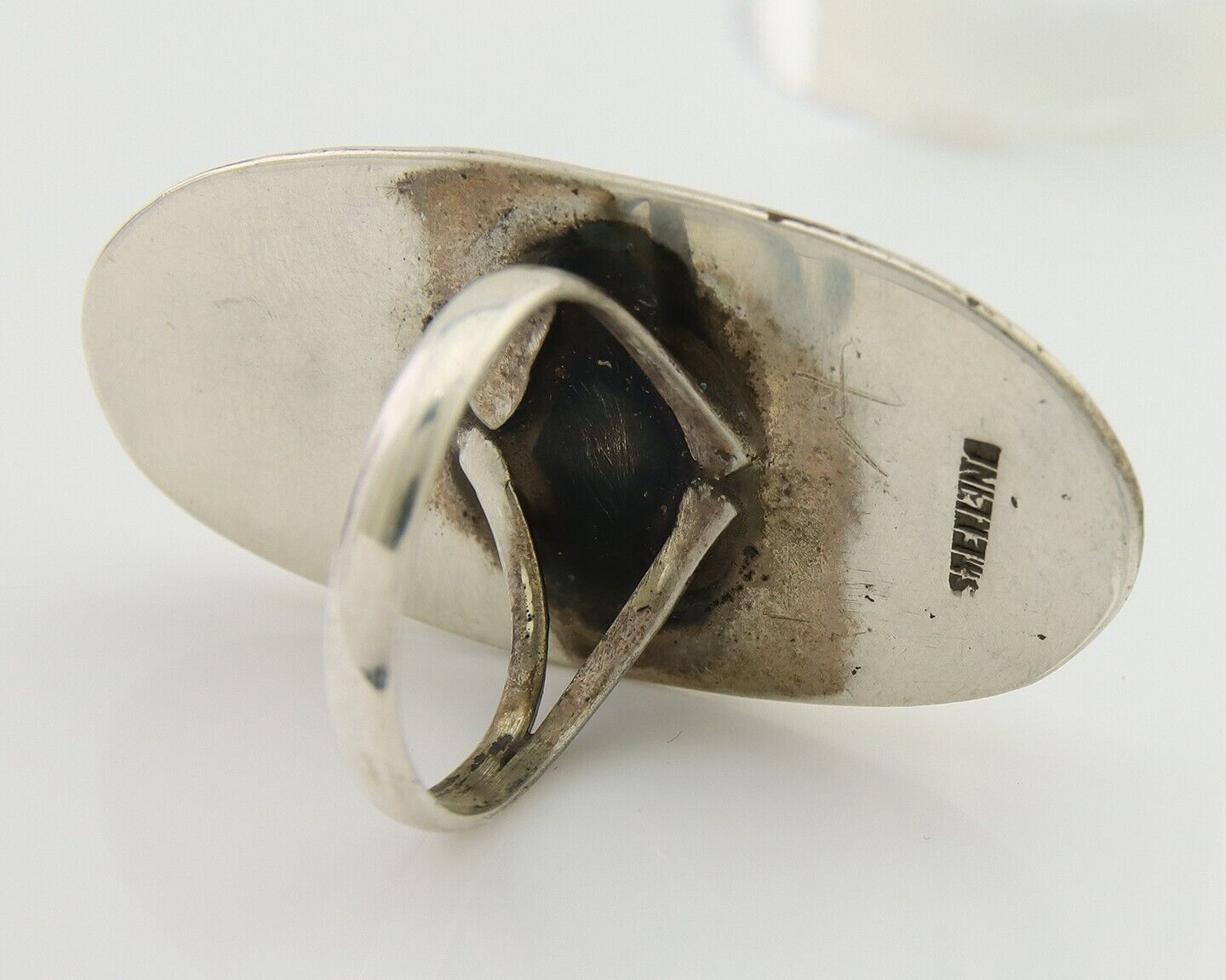 Navajo Handmade Ring 925 Silver Natural Arizona Turquoise Artist C.80's
