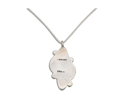 Navajo Turquoise Handmade Necklace 925 Silver Simplicio C.80s