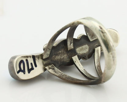 Navajo Ring 925 Silver Natural Blue Turquoise Native American Artist C.80's