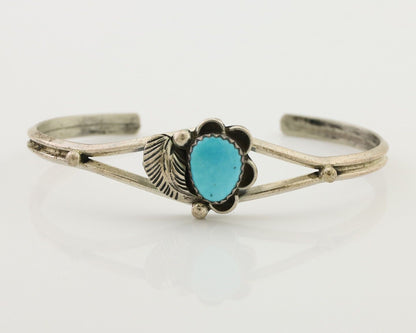 Navajo Handmade Bracelet 925 Silver Natural Blue Turquoise Native American C80's