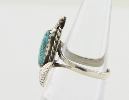 Navajo Ring 925 Silver Natural Blue Turquoise Native American Artist C.80's