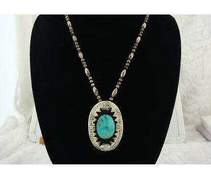 Navajo Sterling Silver Necklace Pendant Handmade Authentic Vintage C.80's