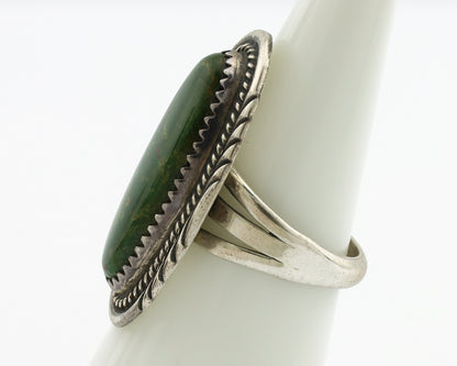 Navajo Ring .925 Silver Turquoise Signed M Begay C.1980's