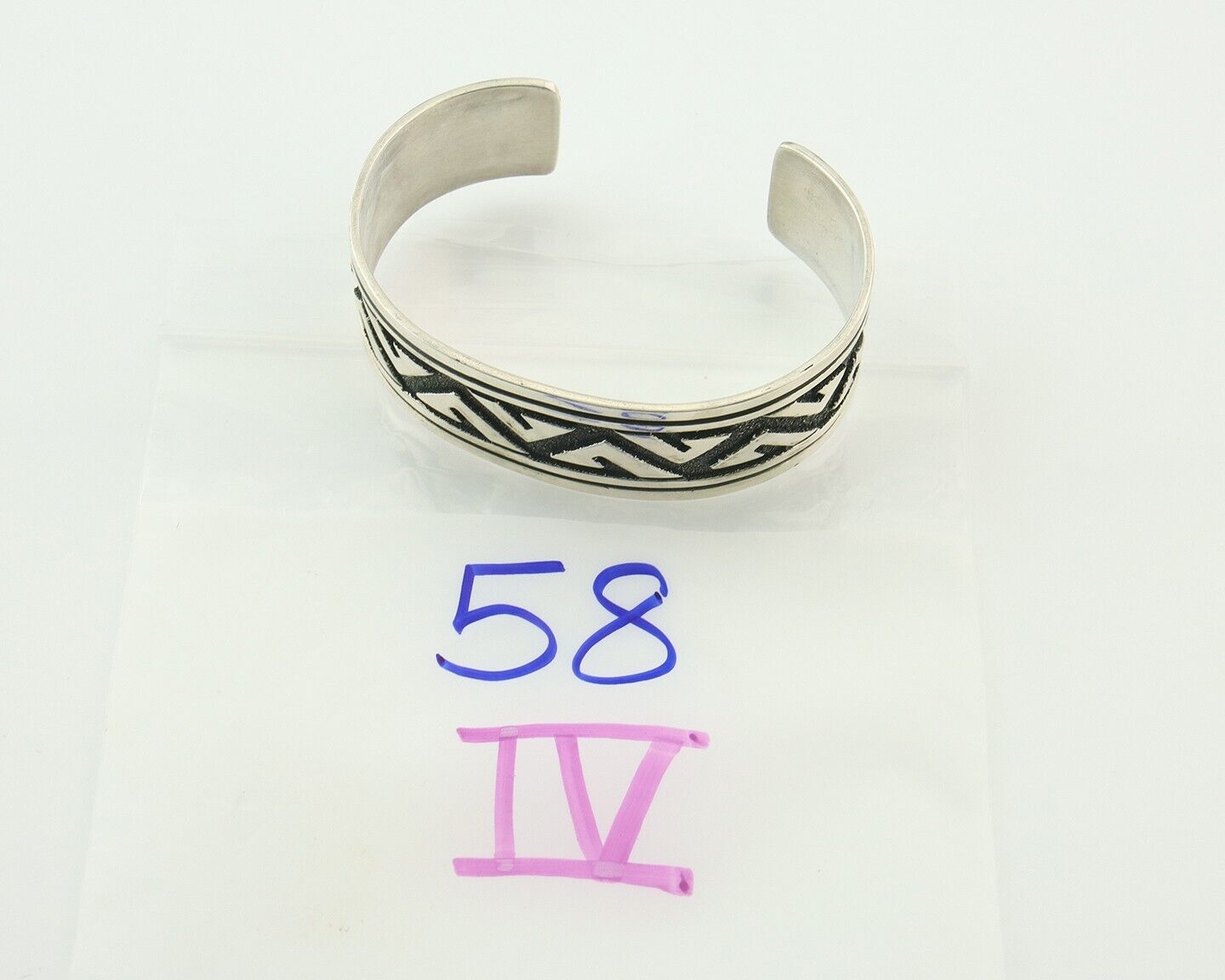 Navajo Bracelet 925 Silver Artist Signed Thomas Singer Cuff C.80's