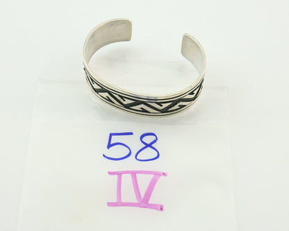Navajo Bracelet 925 Silver Artist Signed Thomas Singer Cuff C.80's