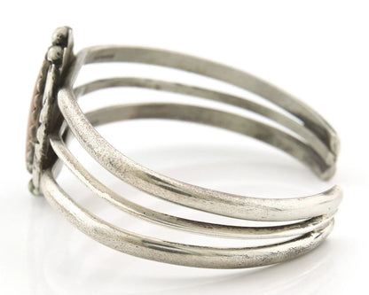 Navajo Cuff Bracelet Sterling Silver Authentic Pink Muscle Native Artist
