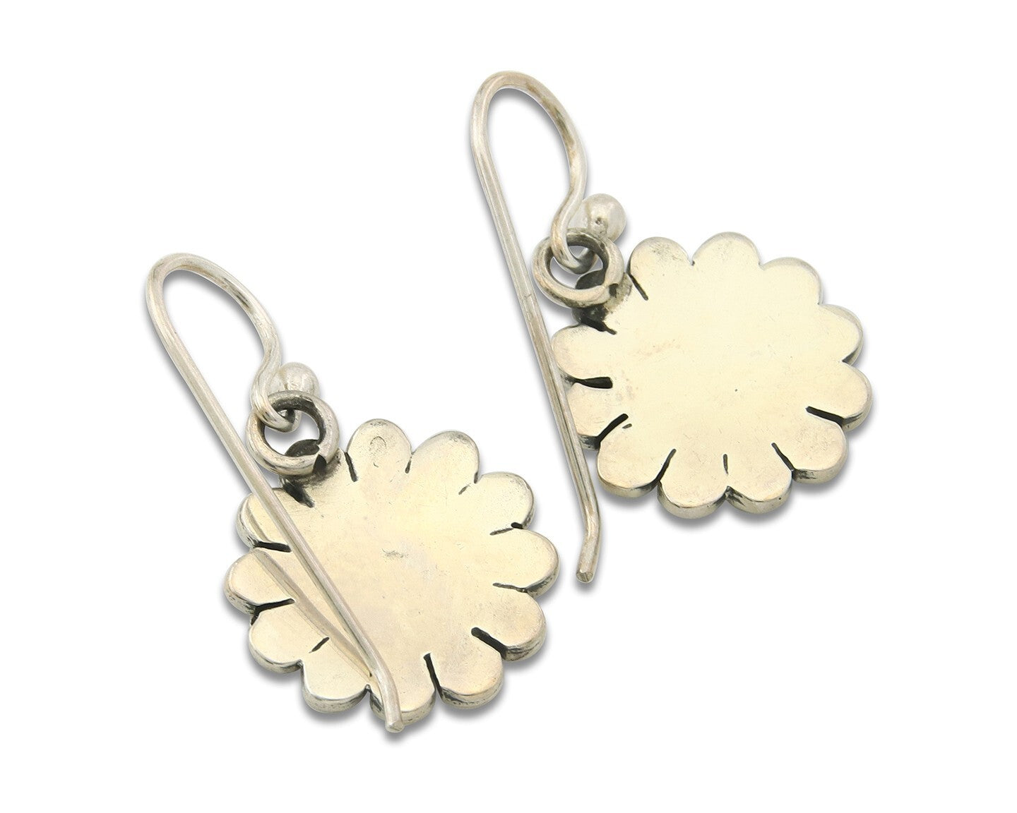 Navajo Tiwa Sun Earrings Sterling Silver Dangle Vintage Authentic