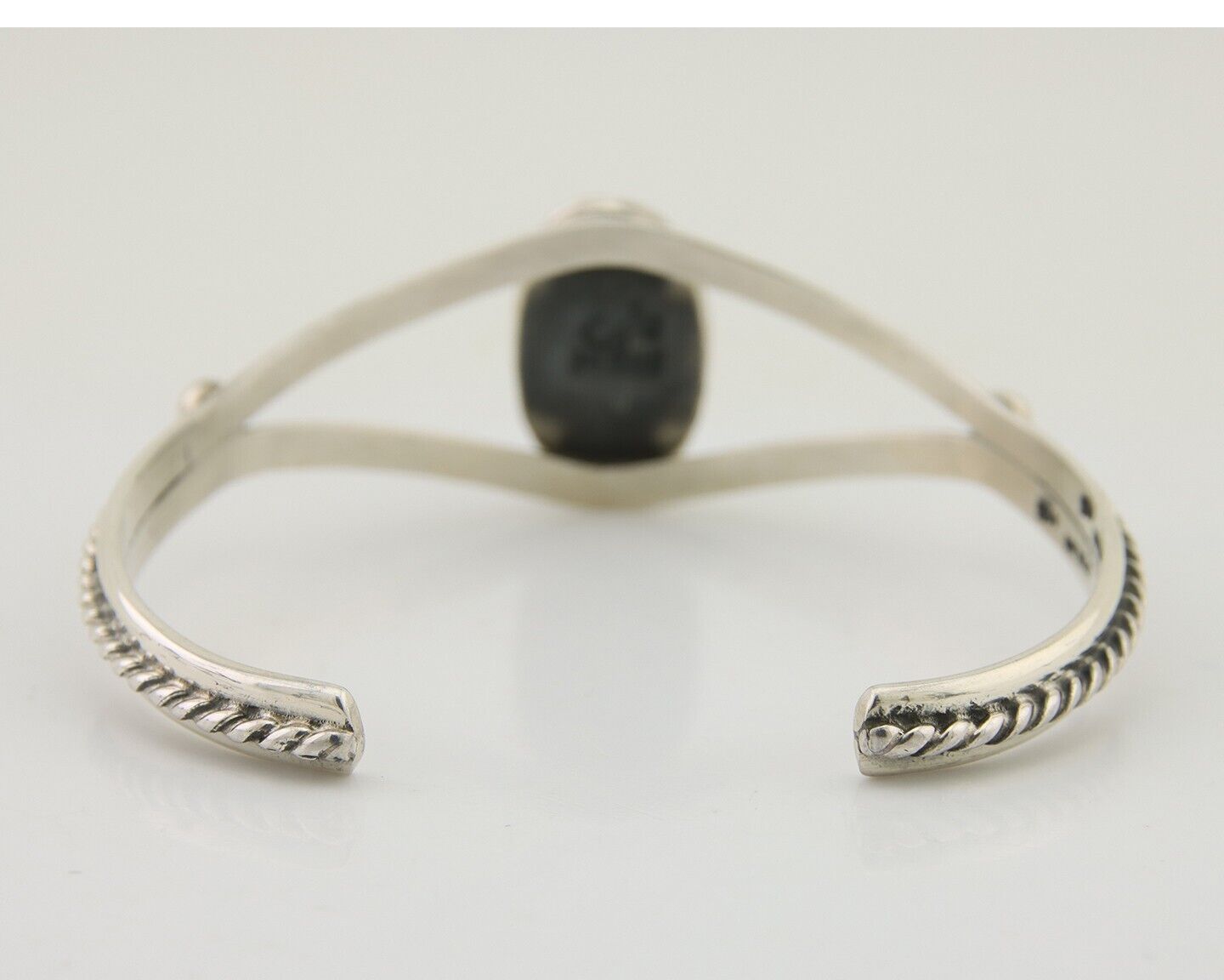 Navajo Bracelet 925 Silver Blue Turquoise Artist Signed Gecko C.80's