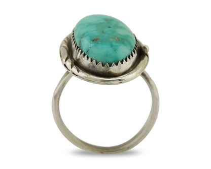 Navajo Ring 925 Sterling Silver Turquoise Native American Artist C.80's