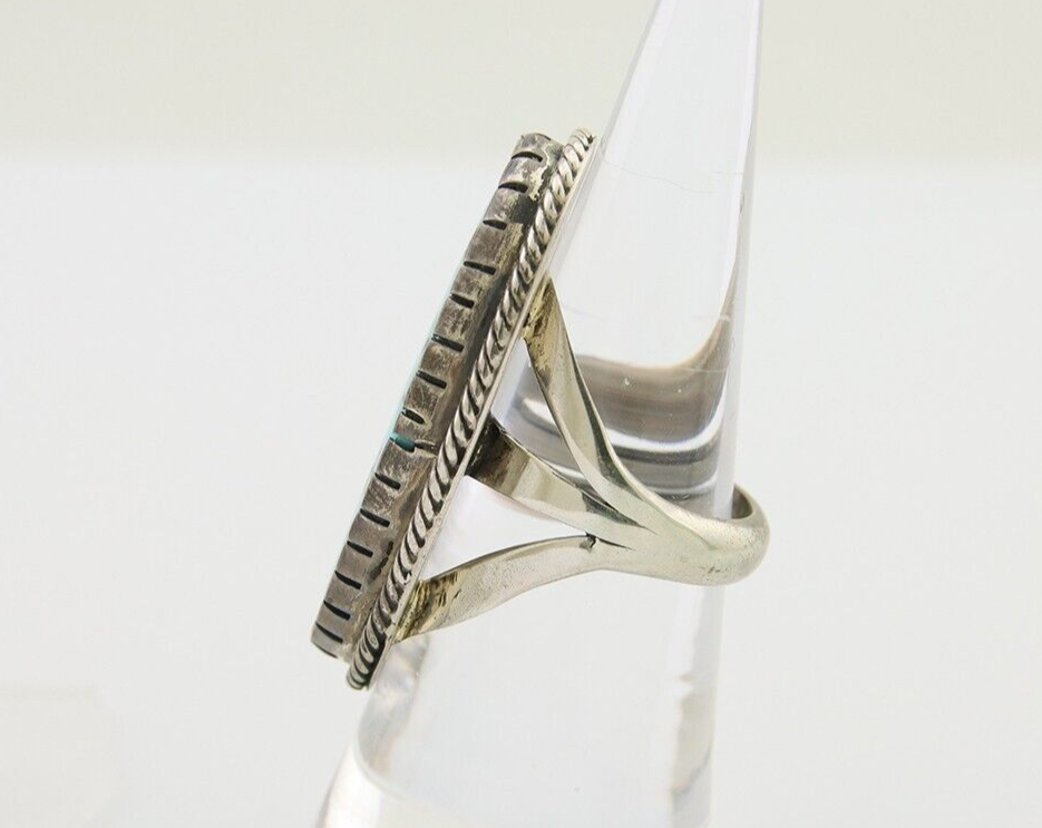 Navajo Ring 925 Silver Natural Blue Green Turquoise Fred Guerro C.80's