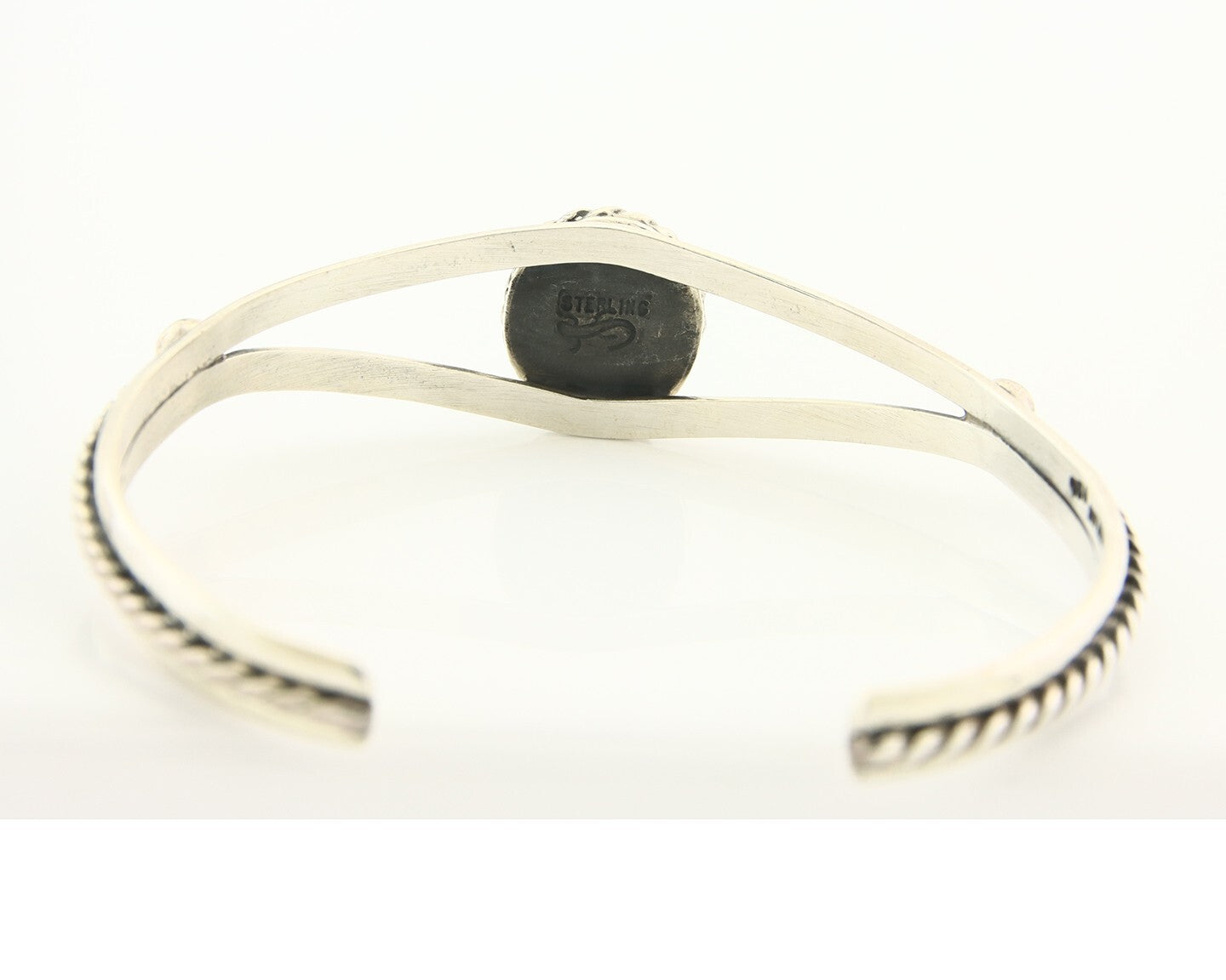 Vintage Navajo Bracelet 925 Silver Turquoise Traditional Handmade Signed Gecko