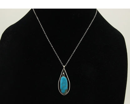 Navajo Necklace 925 Silver Natural Turquoise Native American C.80's