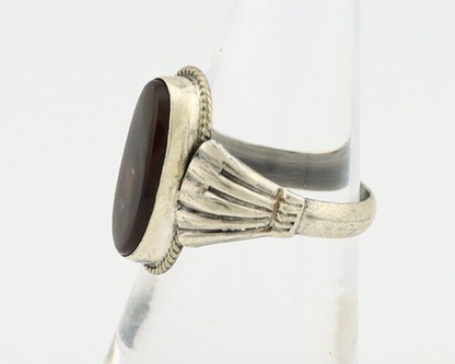 Navajo Handmade Ring 925 Silver Natural High Grade Fire Opal Native Artist C.80s