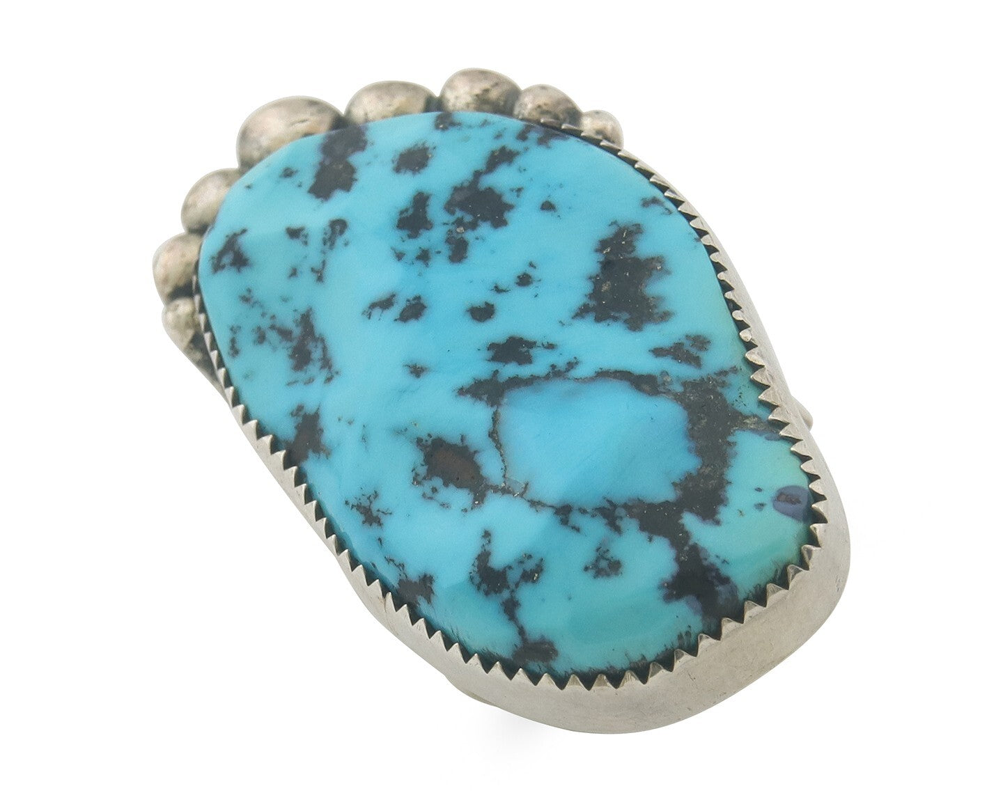 Vintage Navajo Ring 925 Sterling Authentic Turquoise Signed Phil Zachary Sz 8.0