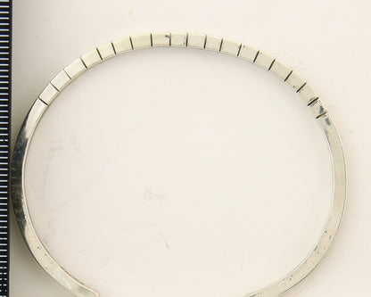 Navajo Bracelet 925 Silver Hand Stamped Signed M.C. ISASIB C.80's