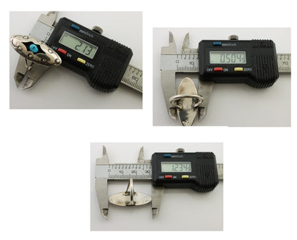 Navajo Ring 925 Silver Natural Blue Turquoise Native American Artist C.80's