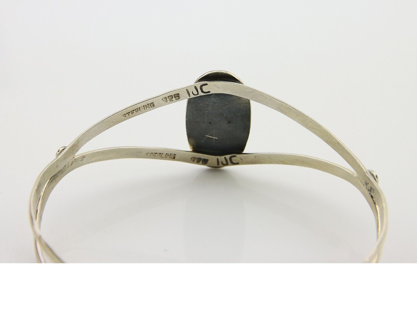 Navajo Cuff Bracelet 925 Silver Turquoise Cuff Artist Signed IJC C.80's