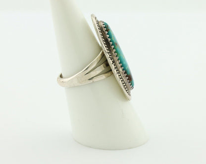 Navajo Ring 925 Silver Natural Turquoise Native Artist Signed M Begay C.80's