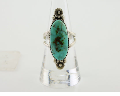 Navajo Ring 925 Silver Natural Blue Turquoise Native American Artist C.80's