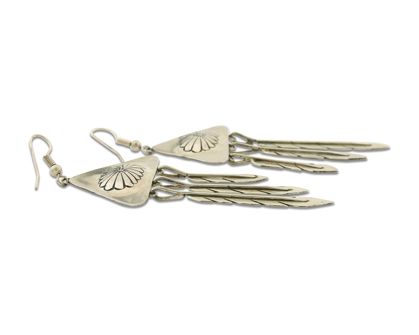Navajo Dangle Earrings Sterling Silver Dangle Vintage Authentic Handmade