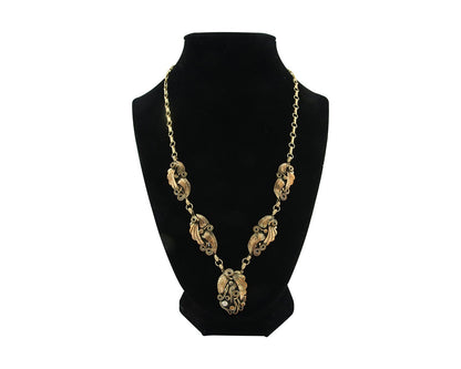 Navajo Necklace Sterling Silver & Gold Authentic Vintage Signed Justin Morris